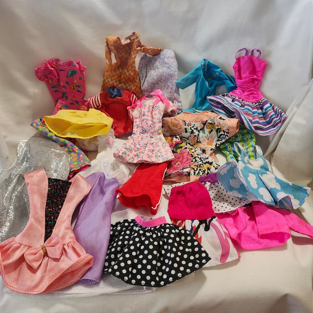 27 Genuine Barbie Outfits Dresses Skirts Gowns Shirts Jumpsuits Vintage B17
